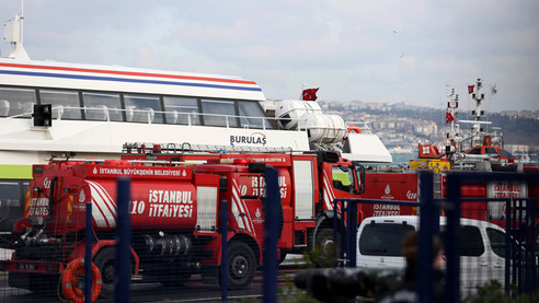 Deniz otobüsünde yangın