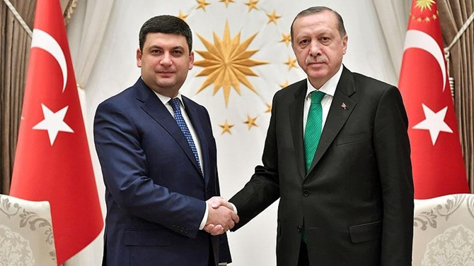 Erdoğan, Ukrayna Başbakanı Groysman'ı kabul etti