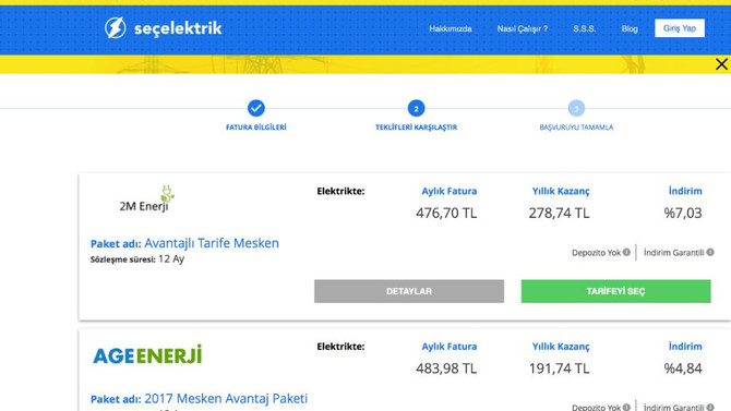 Elektrik tedarikçileri online platformda