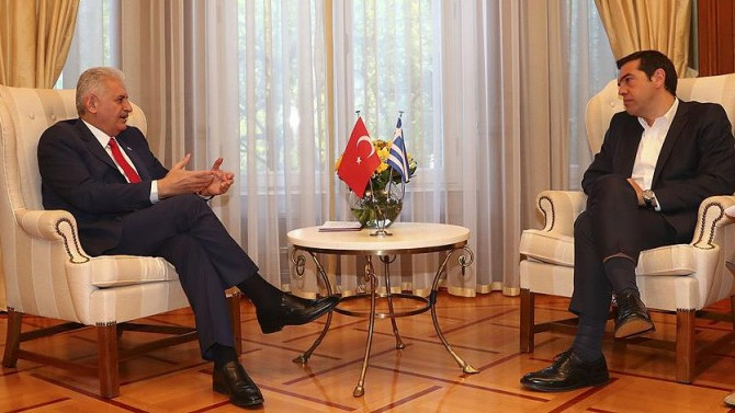 Başbakan Yıldırım ile Çipras görüşmesi başladı