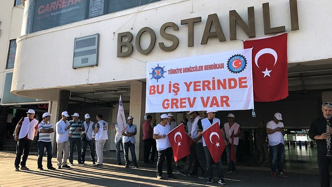 İZDENİZ'de grev başladı