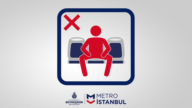 Metro İstanbul'dan yayılarak oturma uyarısı