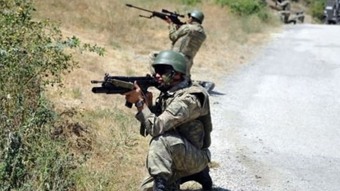 PKK'lıların bulunduğu bölge ateş altına alındı