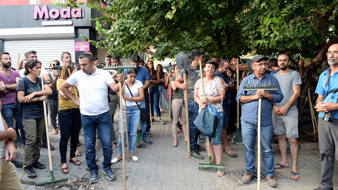 Tunceli'de yangın protestosu