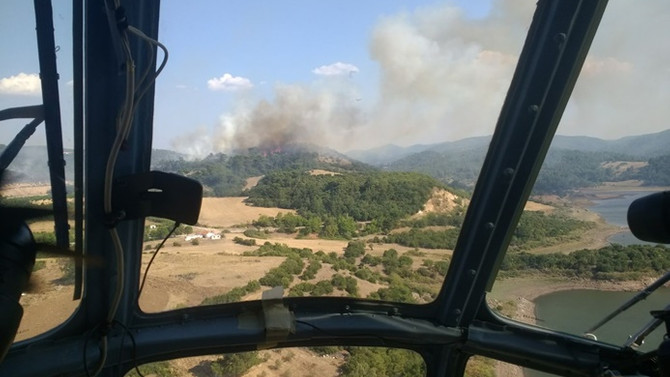 Çanakkale'de orman yangını