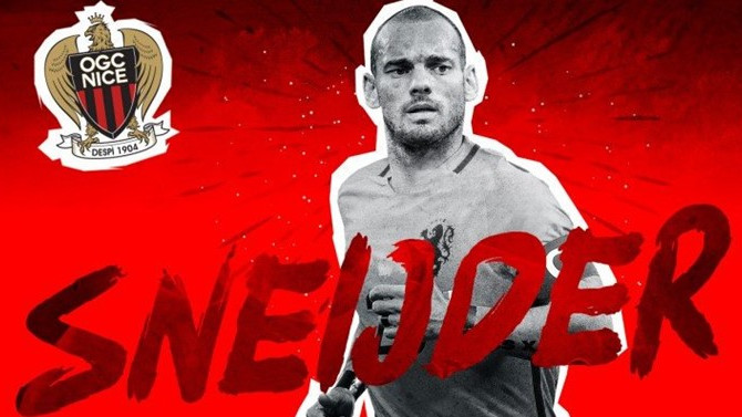 Sneijder resmen Nice'te