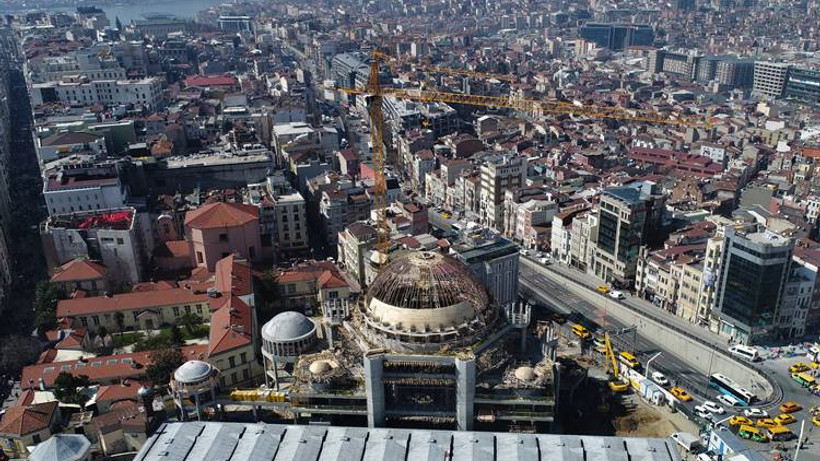 Taksim'deki yeni caminin çalışmaları devam ediyor