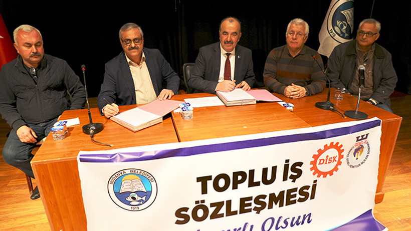 Mudanya Belediyesi’nde sözleşme sevinci