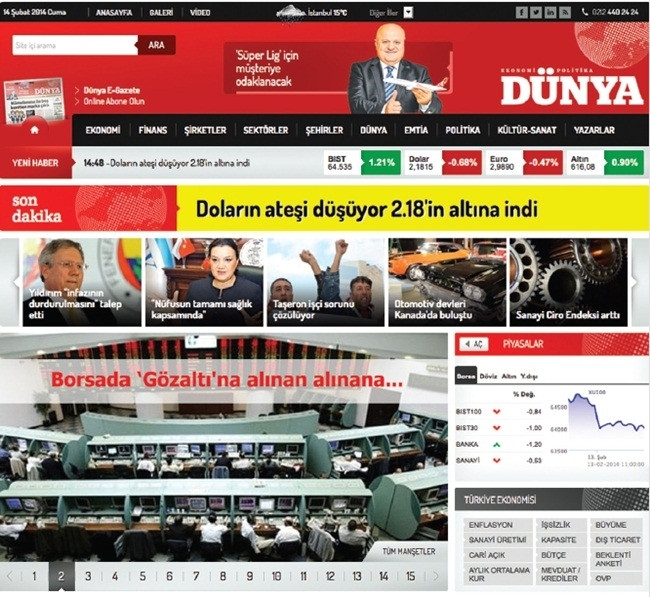 dunya.com'un yeni yüzünde 'yok yok' - Sayfa 1