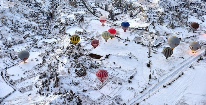 Kapadokya’da -16 derecede balon keyfi - Sayfa 1