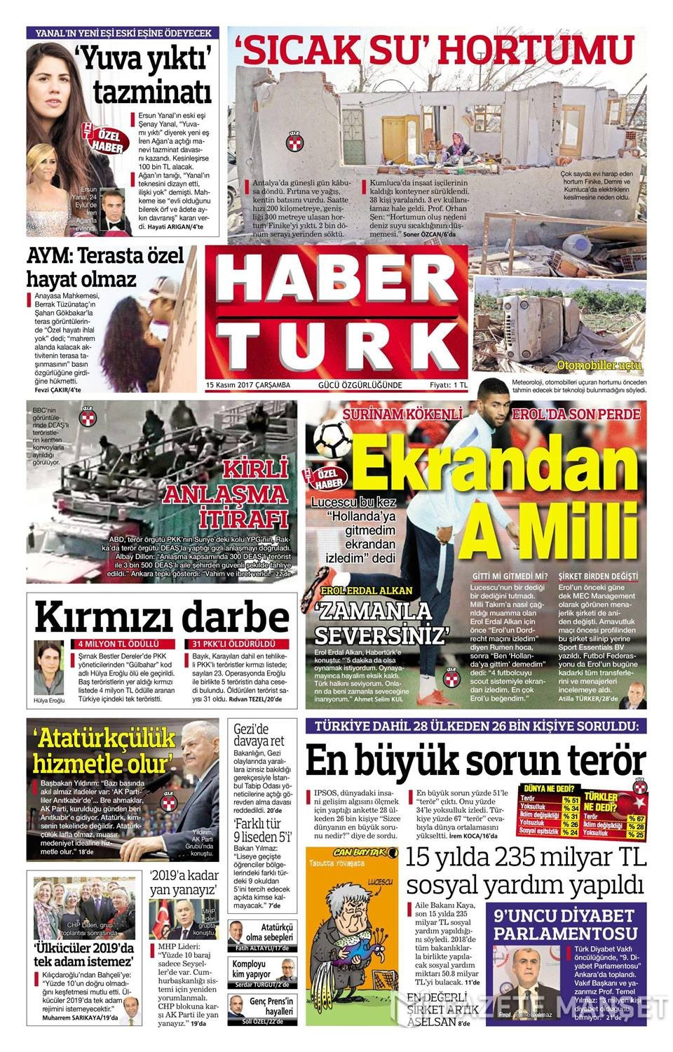 Günün gazete manşetleri (15 Kasım 2017) - Sayfa 4