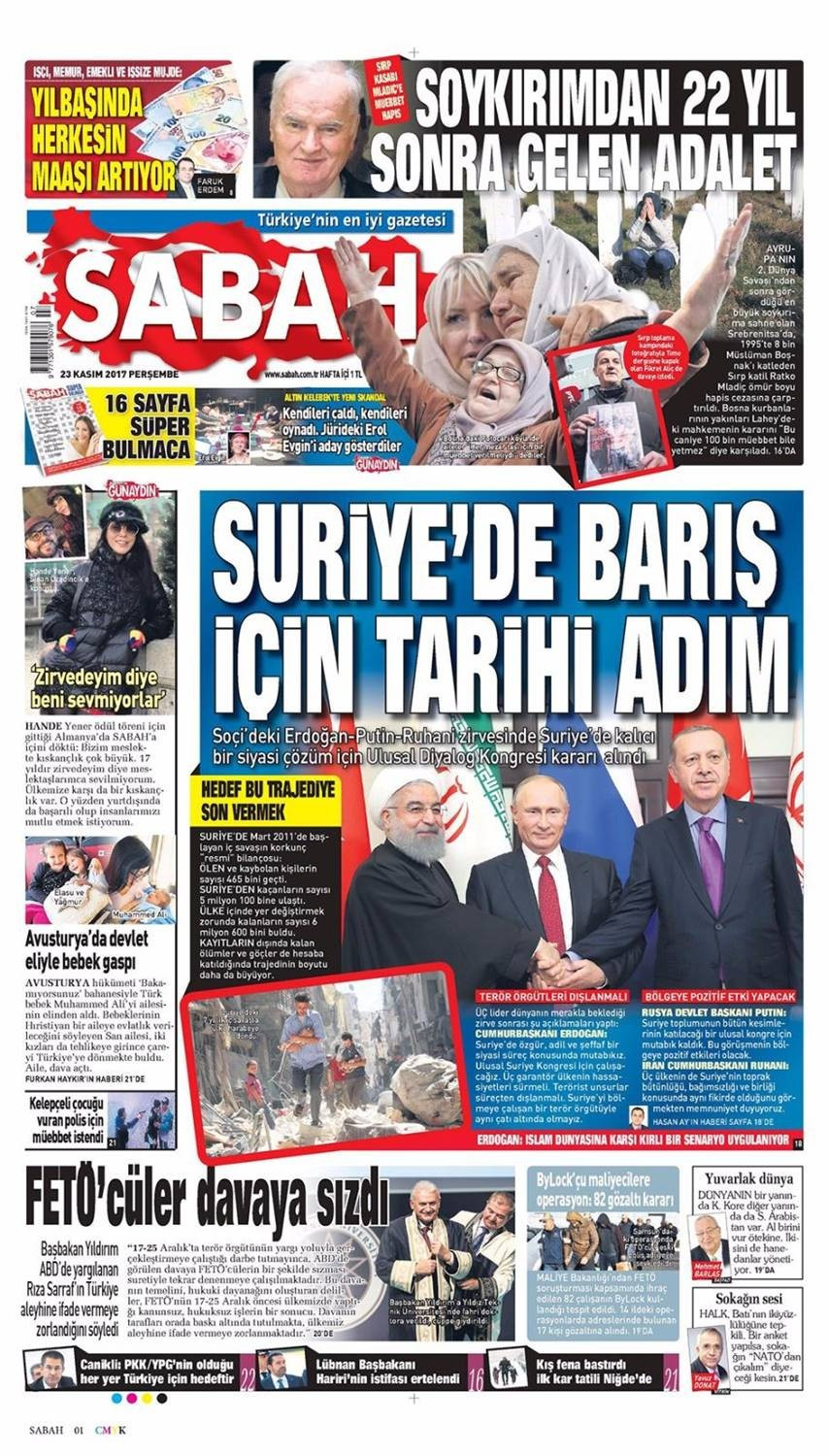 Günün gazete manşetleri (23 Kasım 2017) - Sayfa 3