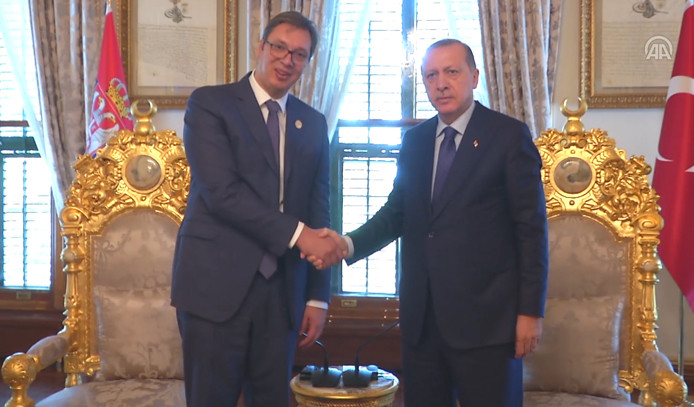 Cumhurbaşkanı Erdoğan, Sırbistan Cumhurbaşkanı Vucic ile görüştü 