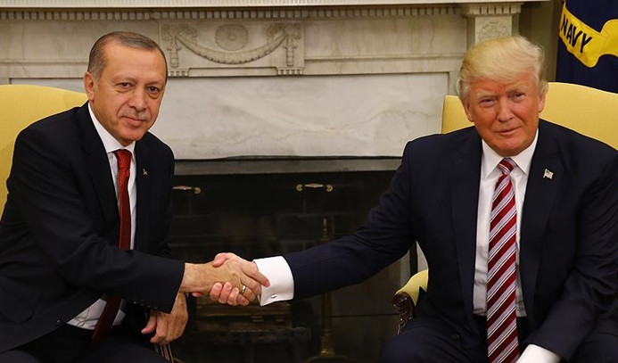 Cumhurbaşkanı Erdoğan ile Trump'la görüştü