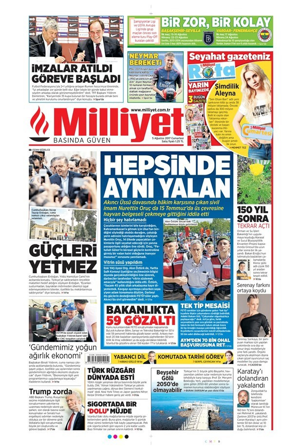 Günün gazete manşetleri - 05.08.2017 - Sayfa 4
