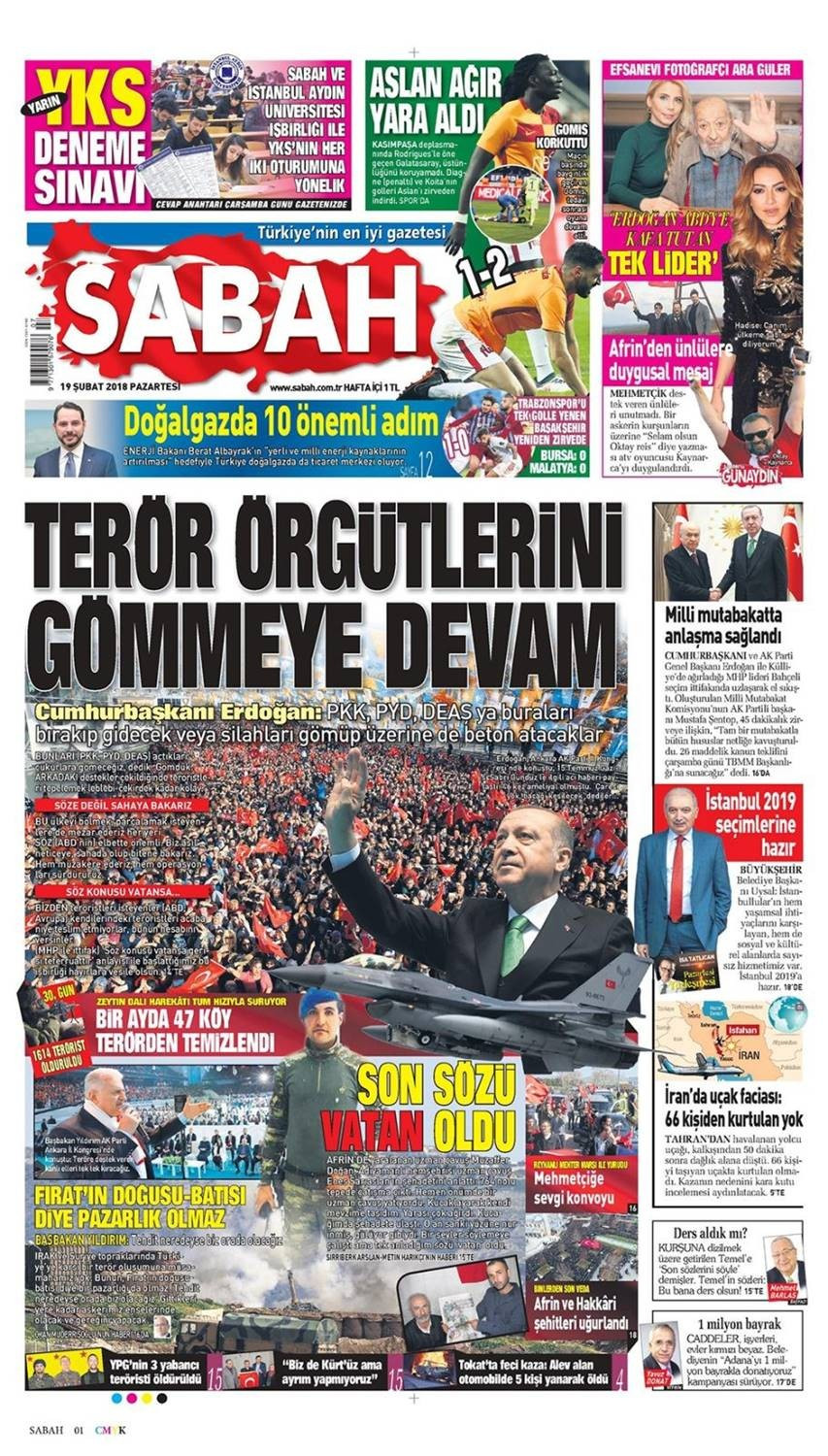 Günün gazete manşetleri (19 Şubat 2018) - Sayfa 3