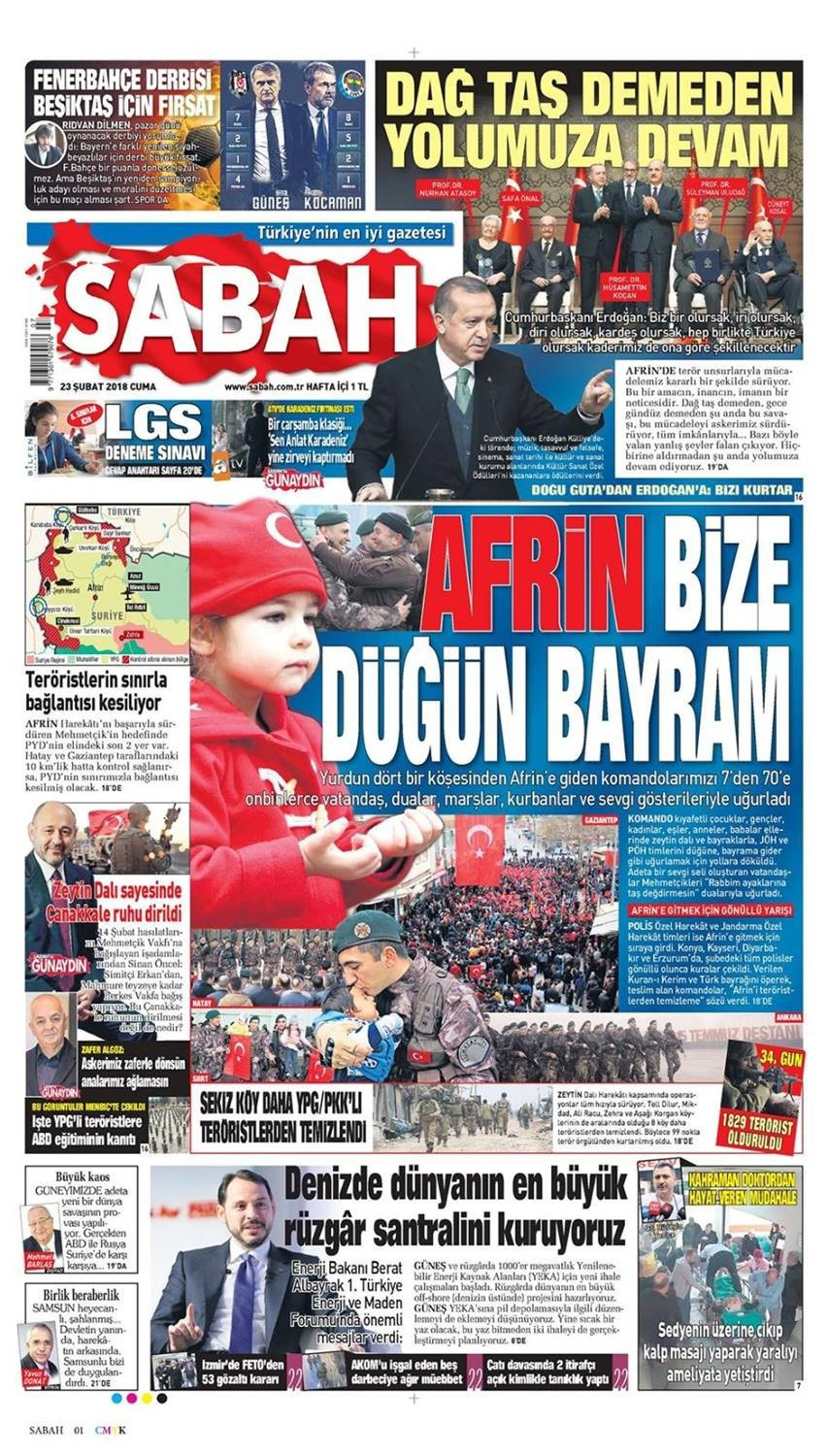 Günün gazete manşetleri (23 Şubat 2018) - Sayfa 3