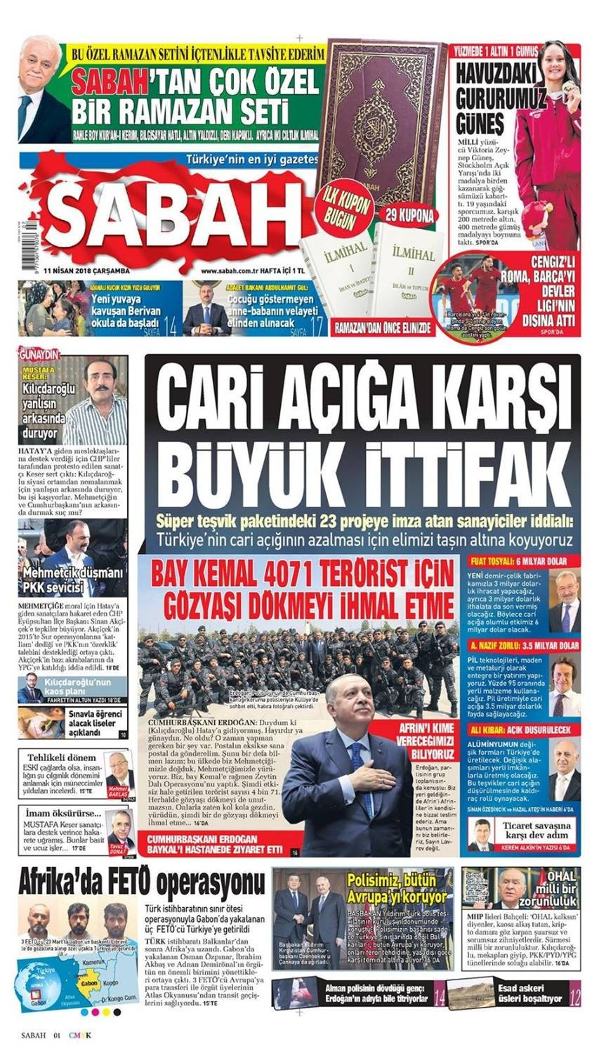 Günün gazete manşetleri (11 Nisan 2018) - Sayfa 3