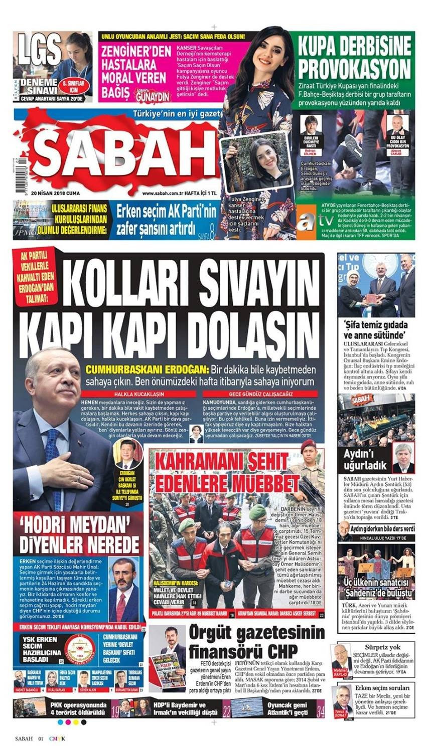 Günün gazete manşetleri (20 Nisan 2018) - Sayfa 3