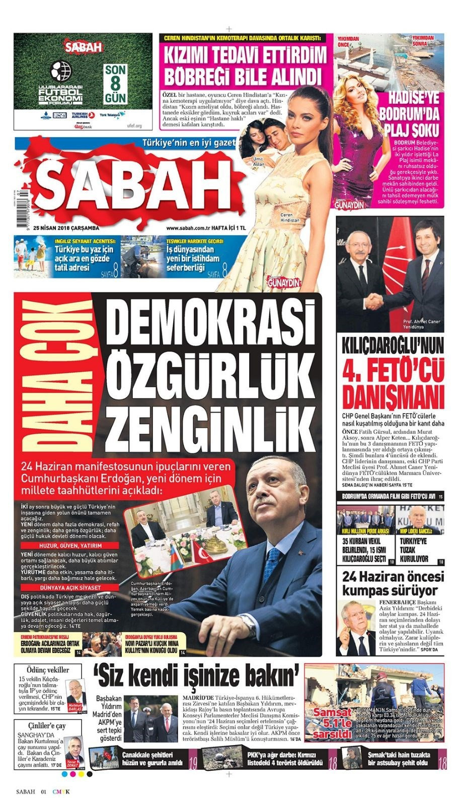 Günün gazete manşetleri (25 Nisan 2018) - Sayfa 3