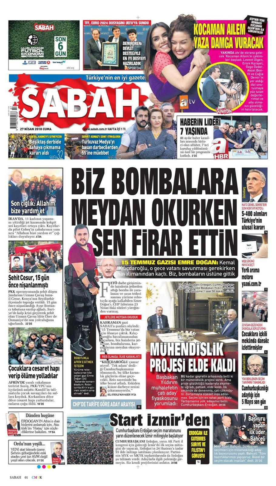 Günün gazete manşetleri (27 Nisan 2018) - Sayfa 3