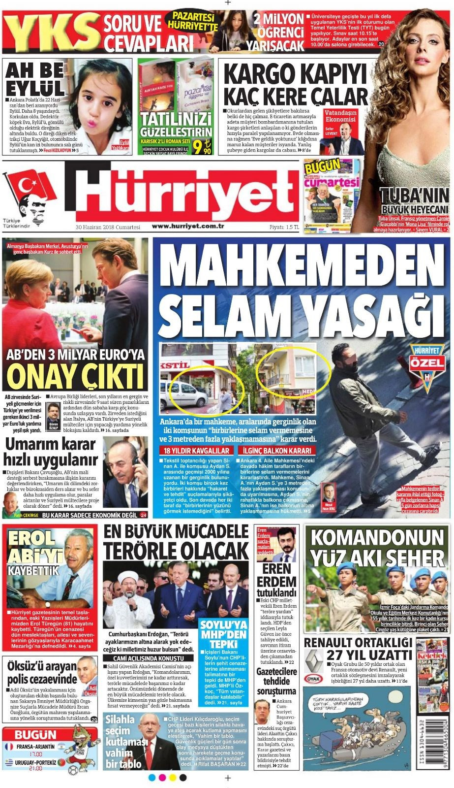 Günün gazete manşetleri (30 Haziran 2018) - Sayfa 2