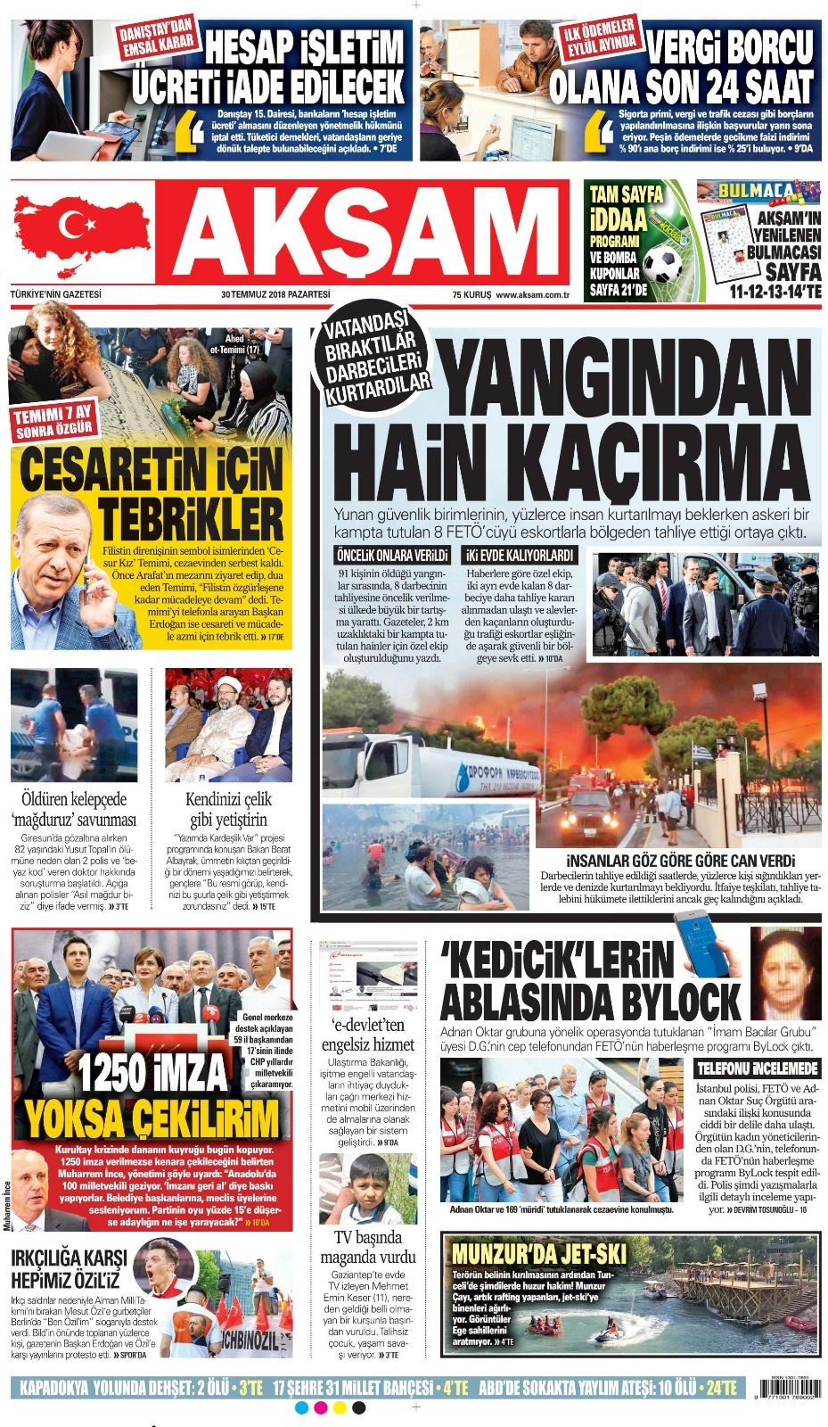 Günün gazete manşetleri (30 Temmuz 2018) - Sayfa 4