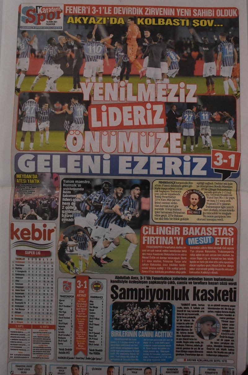 Yerel basında Trabzonspor-Fenerbahçe maçı - Sayfa 4