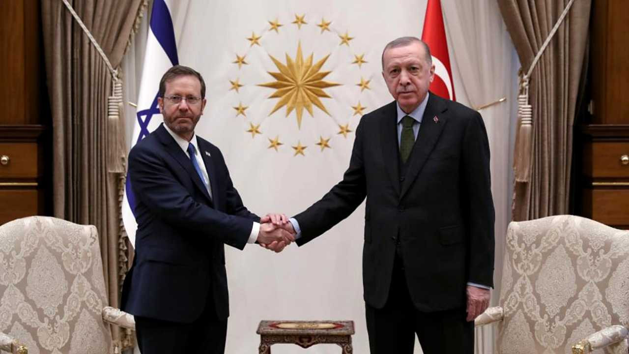 Cumhurbaşkanı Erdoğan, İsrail Cumhurbaşkanı Herzog'la görüştü