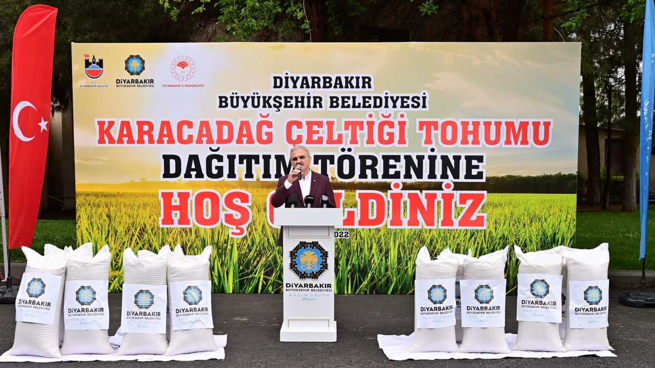 Diyarbakır'da 75 çiftçiye 63 ton çeltik tohumu dağıtıldı