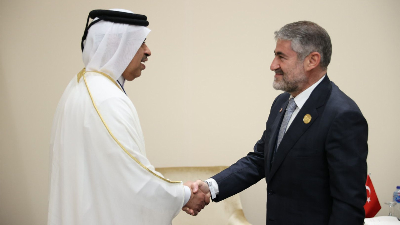 Nebati, Katar Maliye Bakanı Ali Bin Ahmed Al-Kuwari ile bir araya geldi