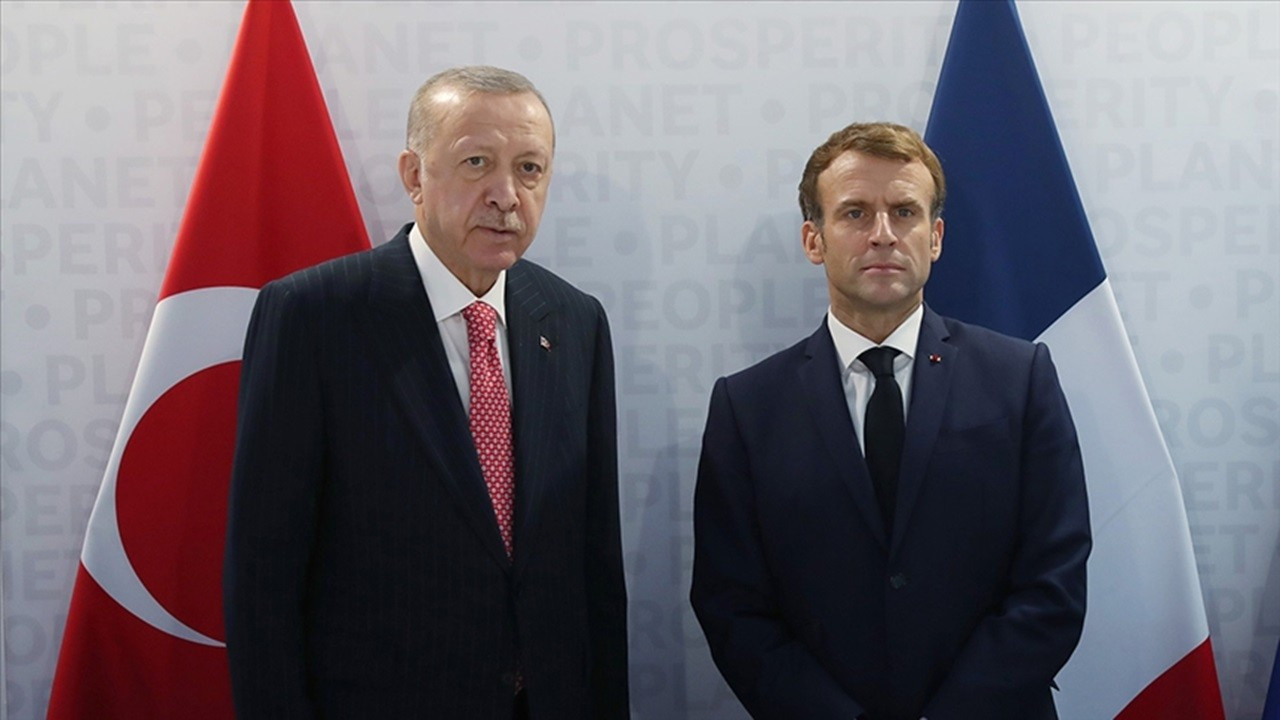 Cumhurbaşkanı Erdoğan, Macron ile görüştü