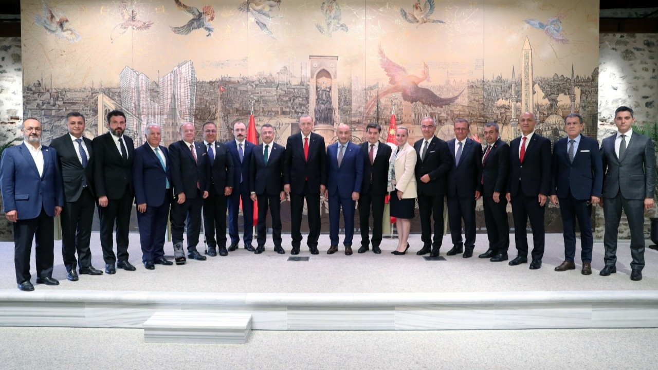 Erdoğan, TİM Başkanı Gültepe ve yönetim kurulu üyelerini kabul etti