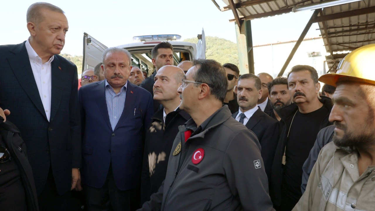 Erdoğan, maden ocağında incelemede bulundu