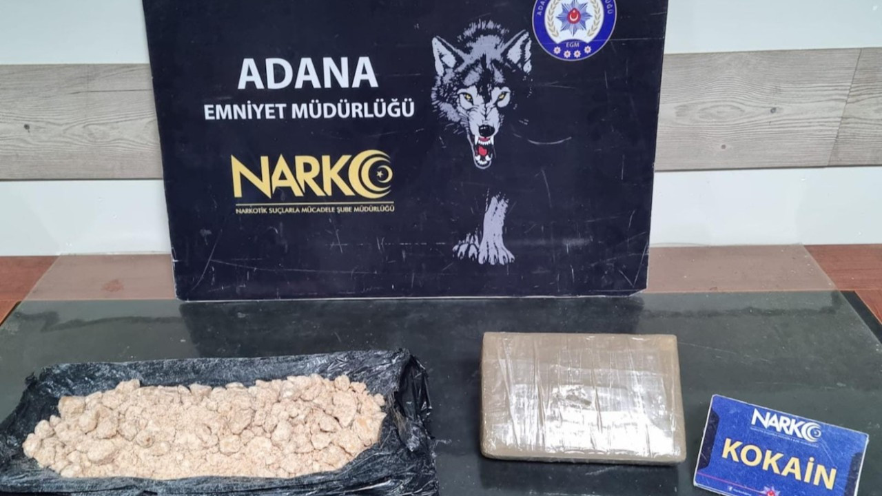 Adana'da 2 kilo 300 gram kokain ele geçirildi
