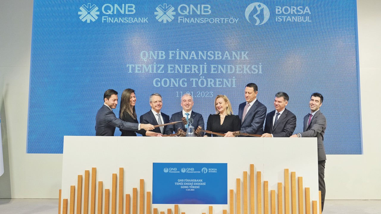 Borsada gong QNB Finansbank Temiz Enerji Endeksi için çaldı