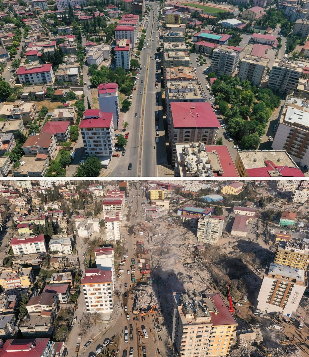 Öncesi ve sonrası... Kahramanmaraş şehir merkezindeki yıkımı gözler önüne seren fotoğraflar - Sayfa 1
