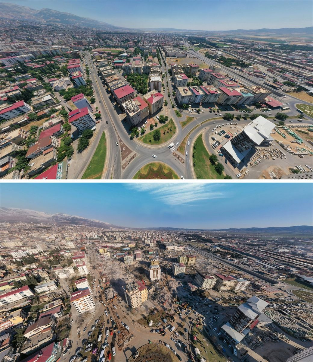 Öncesi ve sonrası... Kahramanmaraş şehir merkezindeki yıkımı gözler önüne seren fotoğraflar - Sayfa 2