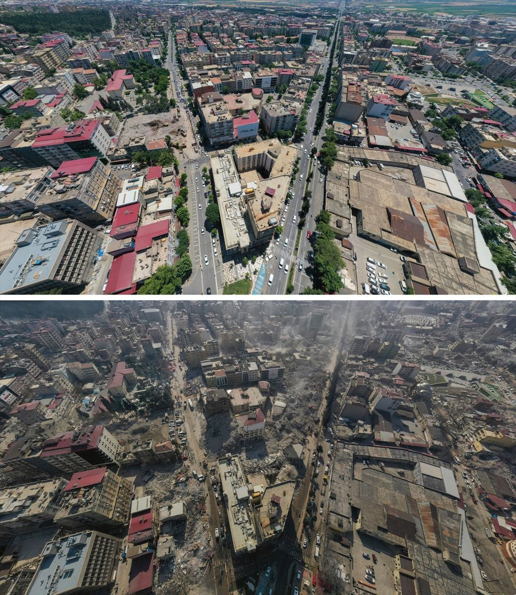Öncesi ve sonrası... Kahramanmaraş şehir merkezindeki yıkımı gözler önüne seren fotoğraflar - Sayfa 3