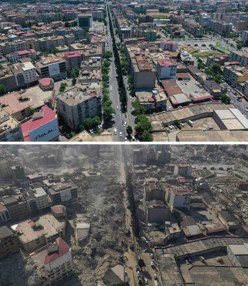 Öncesi ve sonrası... Kahramanmaraş şehir merkezindeki yıkımı gözler önüne seren fotoğraflar - Sayfa 4