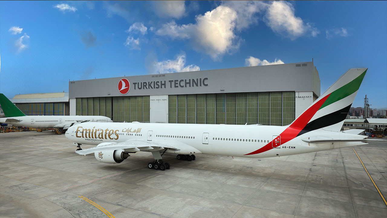 THY Teknik, Emirates Hava Yolları'na uçak bakım hizmeti vermeye başladı