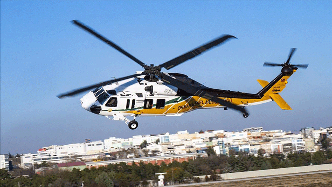 OGM envanterine giren ilk yangın söndürme helikopterlerinin test uçuşu gerçekleştirildi