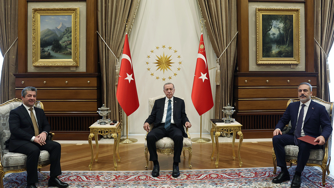 Erdoğan, IKBY Başbakanı Mesrur Barzani'yle görüştü