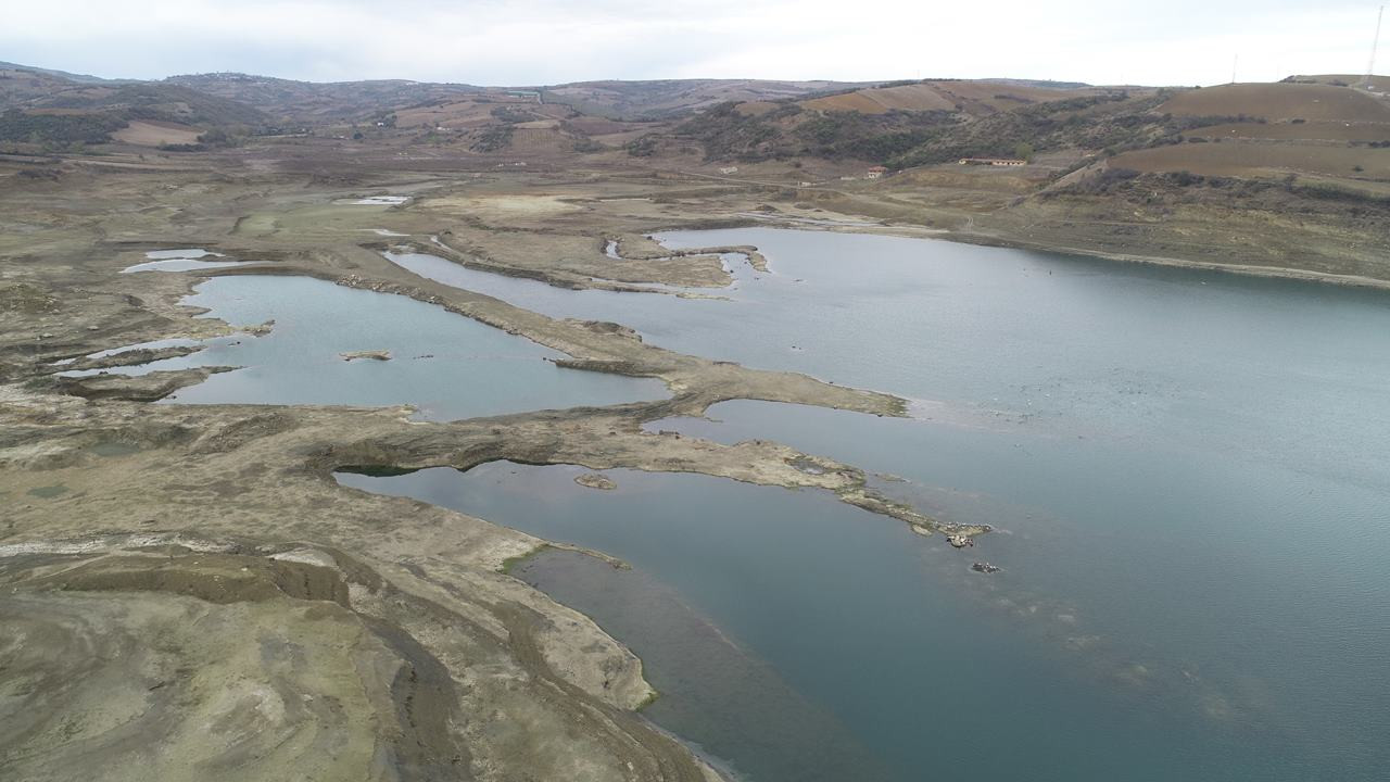 Tekirdağ'daki barajda rekor düşüş