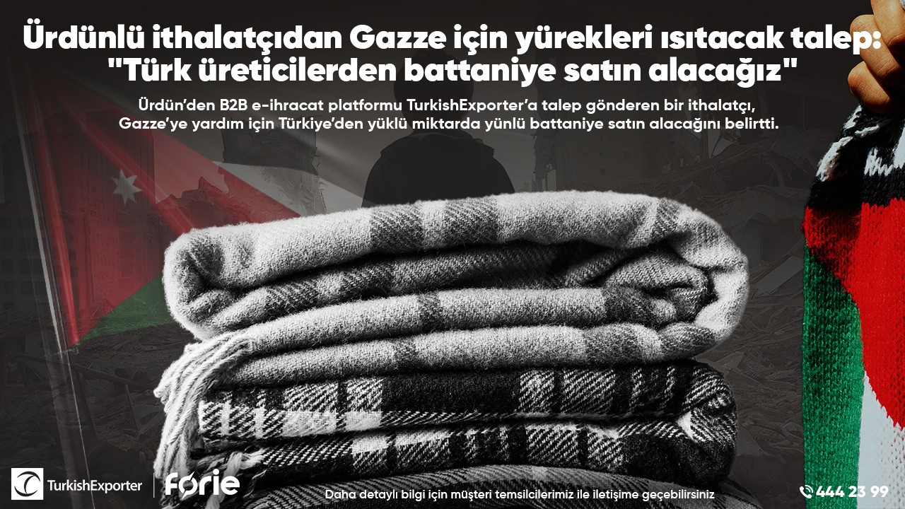 Ürdün, Gazze için Türkiye’den battaniye talep ediyor!