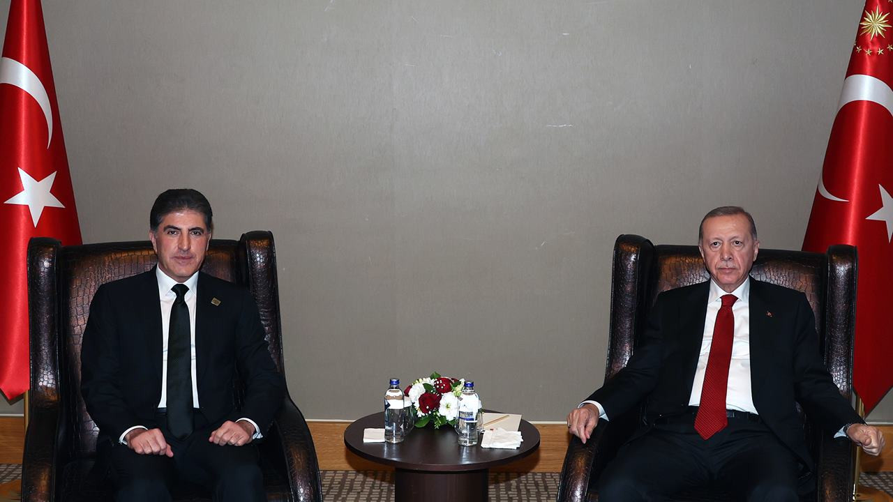 Erdoğan, Barzani'yi kabul etti: Kalkınma Yolu Projesi'ni konuştular