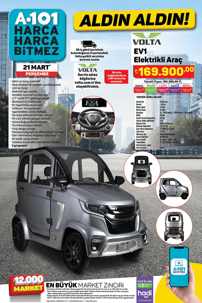 A101 market aktüel indirimler... Özel yeni indirimli ürünler, 21 Mart'ta elektrikli araç geliyor - Sayfa 1