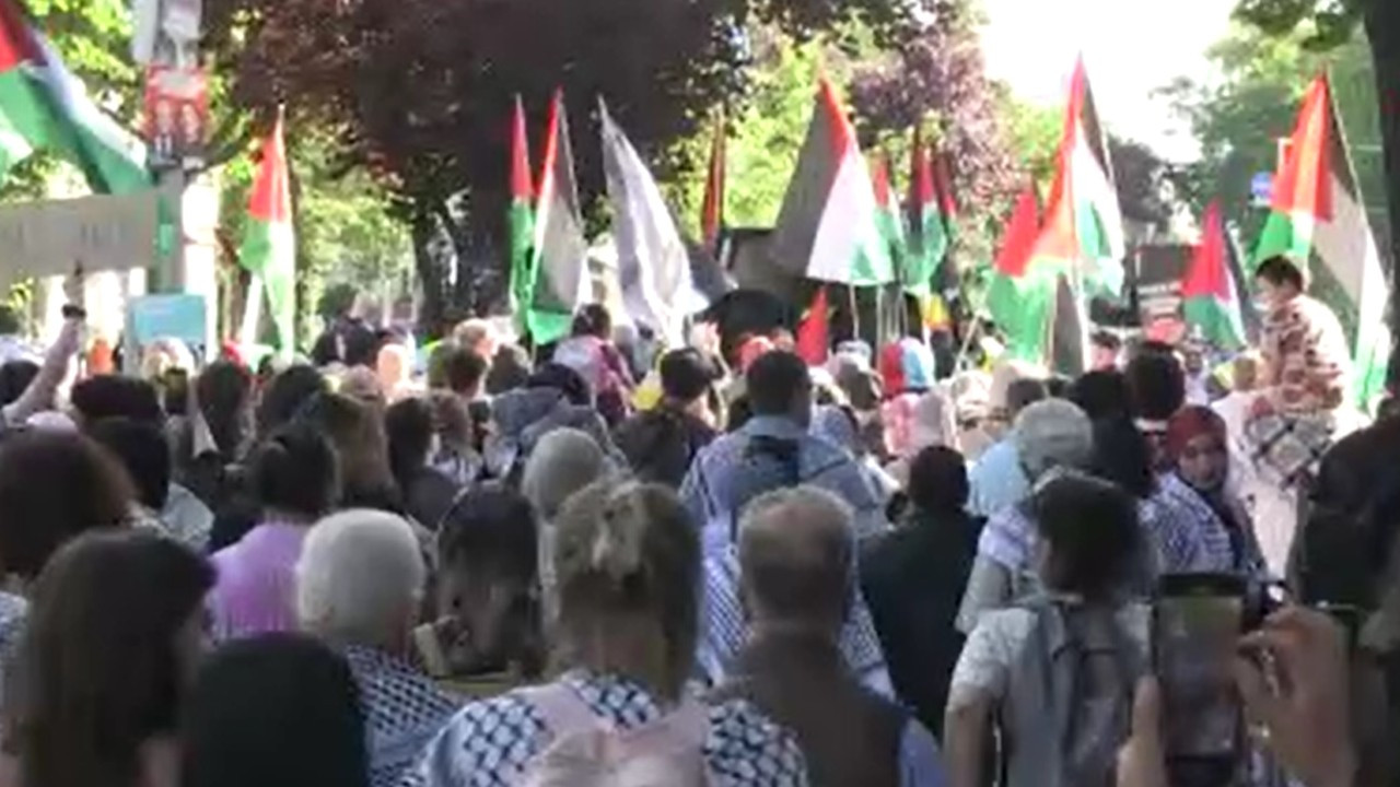 Filistin'e destek yürüyüşüne çok sayıda gözaltı