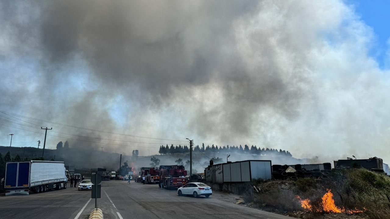 Tuzla'da 3 fabrika ile ormanlık alanı etkileyen yangın söndürüldü