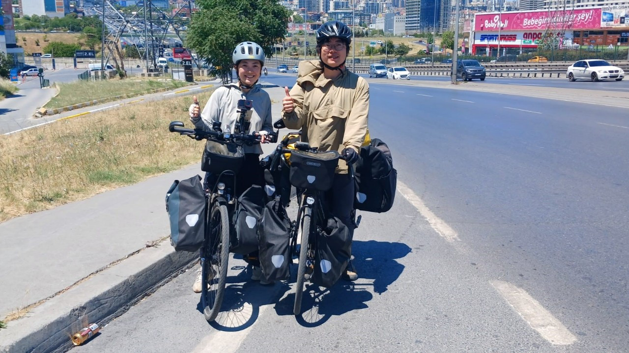 Portekiz'den Çin'e bisiklet serüveni: Türkiye'ye gelen çift 108 günde 6 bin kilometre pedal çevirdi